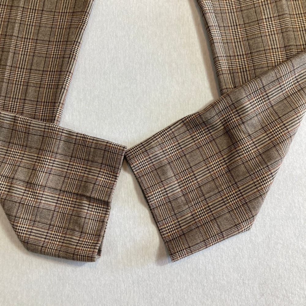 Tommy Hilfiger Women 4 Brown Glen Plaid Slim Leg Trousers H98PZ16B Business - Picture 4 of 12